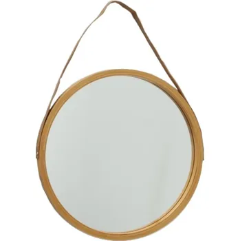Zrcadlo Zrcadlo závěsné na popruhu, bambusové AKEMI béžové