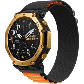 Příslušenství k chytrým hodinkám DUX 124853 Nylonový vyměnitelný řemínek pro Amazfit T-Rex 3 Pro 48mm Černooranžový