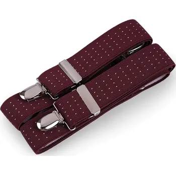 Kšandy Burgundské pánské šle s puntíky 650255, VELIKOST UNI