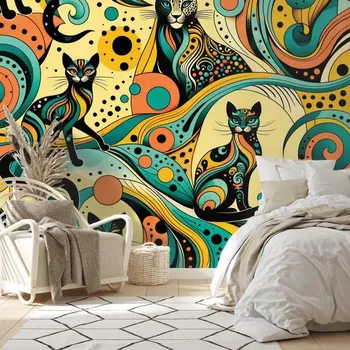 Tapeta Dovido Fototapeta barevné abstraktní kočky