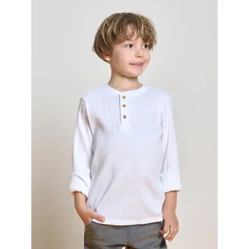 Sinsay - Tričko s dlouhými rukávy - bílá - 771EY-00X - 771EY-00X-128