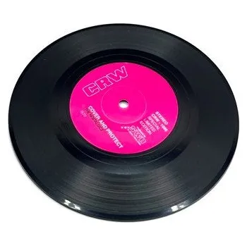 Podtácek pod sklenice ve tvaru retro desky - růžová barva