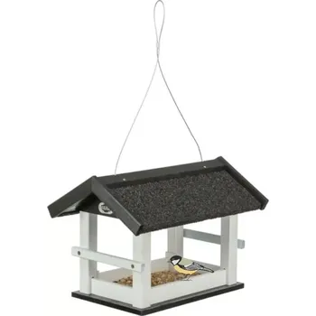Krmítko pro ptáka TRIXIE NATURA venkovní krmítko závěsné, salaš, 36 × 25 × 25 cm, glazovaná borovice, černá/bílá