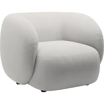 Křeslo Micadoni Světle šedé sametové křeslo Kate