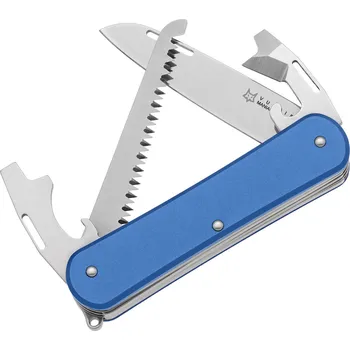 Pracovní nůž FOX Vulpis, kapesní multifunkční nůž, modrý hliník FX-VP130-S4 SB