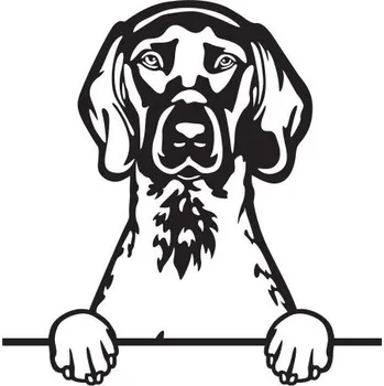 Kuchyňské prkénko Prkénko s motivem psa a textem | 39 x 22,5 cm | (Jméno psa) je tady taky! Ohař - A