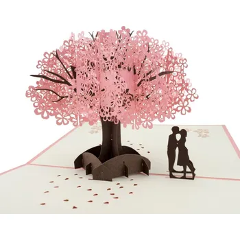 3D přání - Pár pod sakurou
