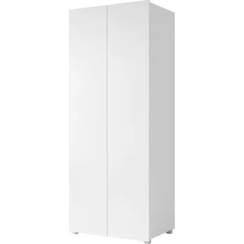 Šatní skříň Šatní skříň 80 cm CHEMUNG - bílá / lesklá bílá
