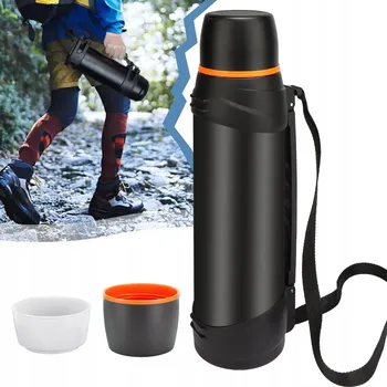 Termoska OCELOVÁ TERMOSKA S VAKUEM DO ŠKOLY, DO PRÁCE VACUUM+2 HRNÍČKY A VÍČKA 2,5L