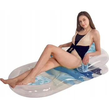 Matrace Nafukovací Křeslo Lehátko s Opěrkou pro Plavání Opalování do Vody Bazén 33055N