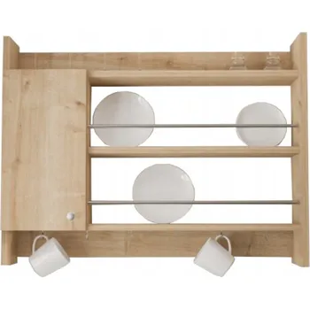 Kuchyňská skříňka Kuchyňská police skříňka DUB ZÁVĚSNÁ Nástěnná Otevřená NA KOŘENÍ 85cm KNERR