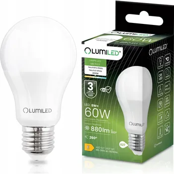 Žárovka LED žárovka E27 8W = 60W 806lm 4000K NEUTRÁLNÍ PREMIUM EMC2 LUMILED