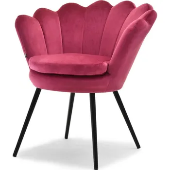 Křeslo Designové křeslo AVIDAN - růžové / černé