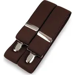 Pánské hnědé kšandy 650351 se šířkou 3,5 cm, VELIKOST UNI