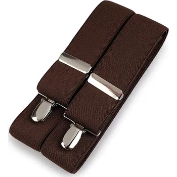 Kšandy Pánské hnědé kšandy 650351 se šířkou 3,5 cm, VELIKOST UNI