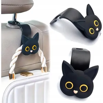 Věšák KOČKA VĚŠÁK HÁK DO AUTA NA OPĚRKU HLAVY SEDADLA NA KABELKU NÁKUPY