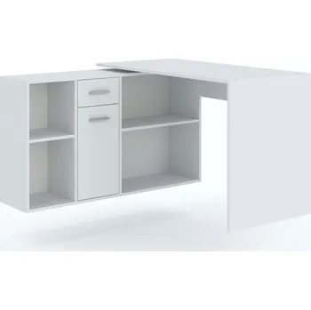 Psací stůl Rohový psací stůl ZAVALLA - bílý