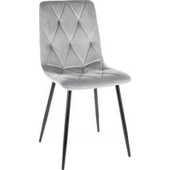 Jídelní židle Čalouněná jídelní židle WIEKA - černá / světle šedá