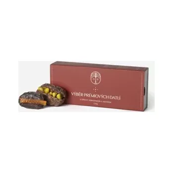 Sušená potravina Výběr prémiových datlí s ořechy, pomerančem a zázvorem