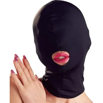 Erotická maska Head mask mouth black BK