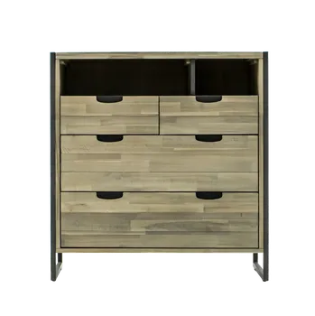 Komoda Komoda Flow 100 cm z masivu hnědá/grafit