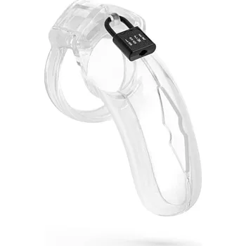 Pás cudnosti Lockdown Chastity Cage Clear (Large), elegantní klec na penis