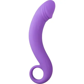 Dildo EasyToys Silicone Curved Dong fialový masér prostaty