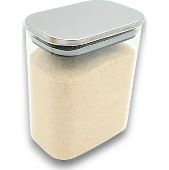 Dóza na potraviny Arte Regal Skleněná obdélníková dóza s nerezovým víkem, 1,1l NEREZ VIVO