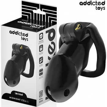 Pás cudnosti Addicted Toys Locked Midnight Cell Penis Cage L, klec na penis