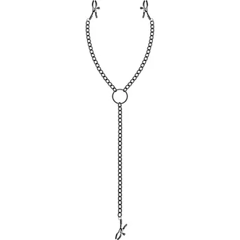 Bedroom Fantasies Nipple & Clit Clamps (Black), kinky svorky