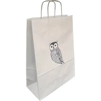 Dárková taška Dárková taška Sovička velká - bílá, 1 ks