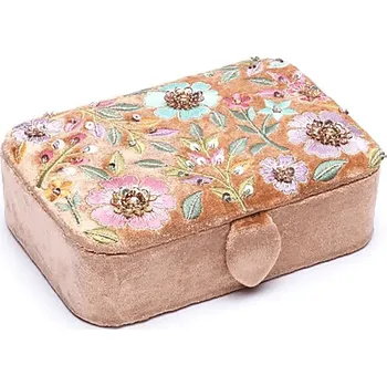 Úložný box Milujeme Kameny Šperkovnice - sametová - béžová 479896