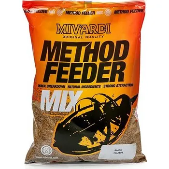 Návnadová surovina Mivardi Method feeder mix Black halibut 1kg