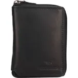 Pánská kožená peněženka na zip Mustang Fabri - černá