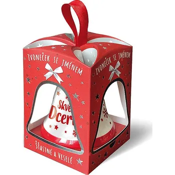 Vánoční dekorace Nekupto Vánoční zvonek s potiskem Skvělá dcera