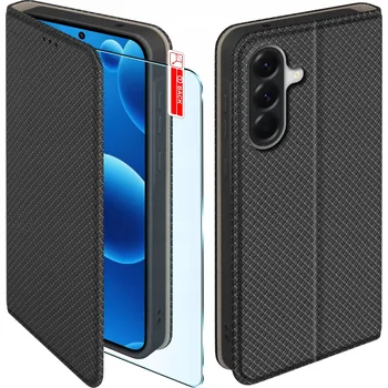 Pouzdro na mobilní telefon Flipové pouzdro KrainaGSM pro Samsung Galaxy A56, černé