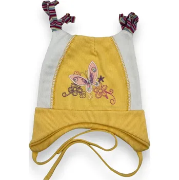 Čepice Paola Dívčí jarní čepice BUTTERFLY Barva: Žlutá