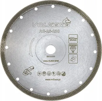 Řezný kotouč Diamantový kotouč na řezání slinuté dlažby Volkers AG-24-230 230x22,2x1,8 mm