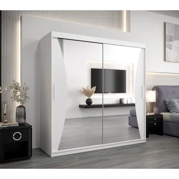 Šatní skříň Šatní skříň EMILIE - šířka 200 cm, bílá