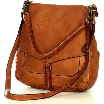 Kabelka MARCO MAZZINI Karamelová crossbody z přírodní kůže (v187a) Velikost: ONE SIZE