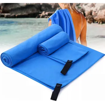 Ručník VELKÝ PLÁŽOVÝ RYCHLESCHNOUCÍ SPORTOVNÍ RUČNÍK Z MIKROVLÁKNA DO POSILOVNY 2KS