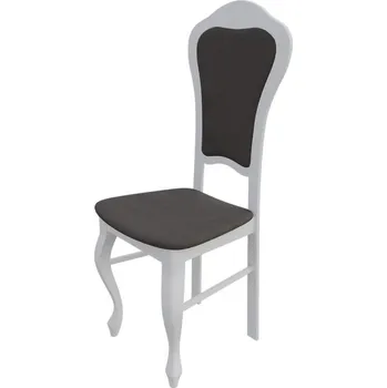 Jídelní židle Čalouněná jídelní židle MOVILE 11 - bílá / tmavá hnědá 2