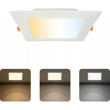 LED panel HOROZ LED Stropní Panel 12W 3CCT Svítidlo Čtverec Zapuštěné Bílé