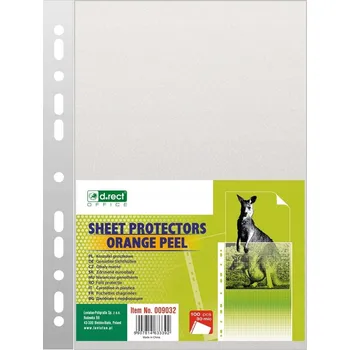 Košilky do pořadače A4, 30mic D.Rect, balení 100 kusů