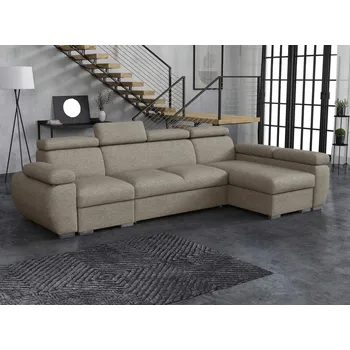 Sedací souprava Sedačka s úložným prostorem ORITUKO - šedohnědá, pravý roh