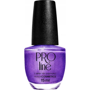 Lak na nehty Perleťový fialový lak na nehty s třpytkami, klasický Proline 103