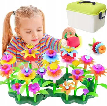 ostatní stavebnice KREATIVNÍ SADA Stavebnice KVĚTINY pro stavbu ZAHRÁDKY 134 ks.