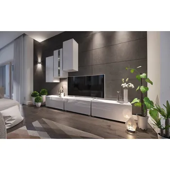 Obývací stěna Moderní obývací sestava BRADT 5 - bílá