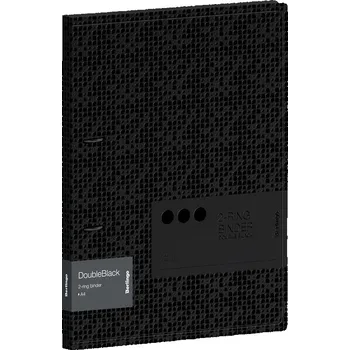 Šanon A4, 2 kroužkový Berlingo A4 s kapsou DOUBLE BLACK, černý