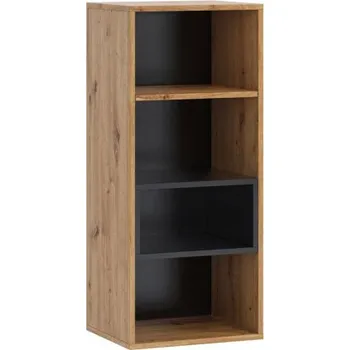 regál Závěsná knihovna JILL - dub artisan / černá